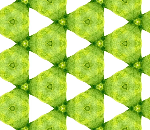 Géométrie de ressort vert motif sans couture. Dessiné à la main — Photo