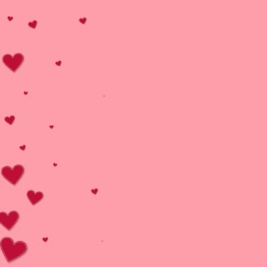 Kırmızı kalp aşk confettis. Sevgililer günü gradyan