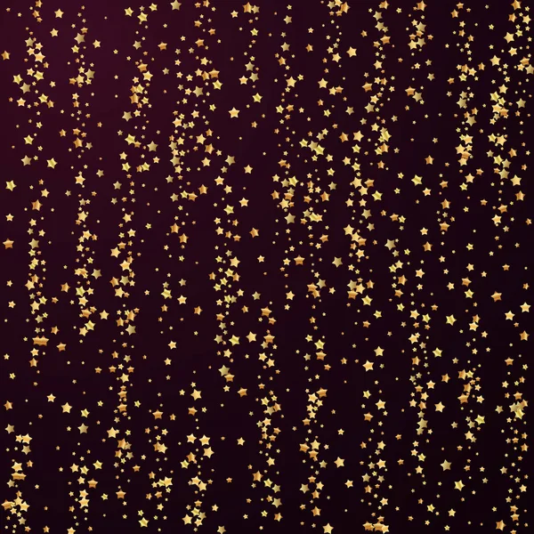 Étoiles d'or luxe confettis étincelants. Dispersé sm — Image vectorielle
