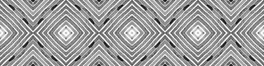 Siyah ve beyaz Kusursuz Sınır Parşömeni. Geometrik 