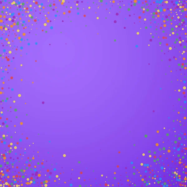 Des confettis festifs. Des stars de la fête. Confe arc-en-ciel — Image vectorielle