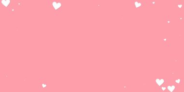 Beyaz kalp konfetileri sever. Sevgililer günü vignet