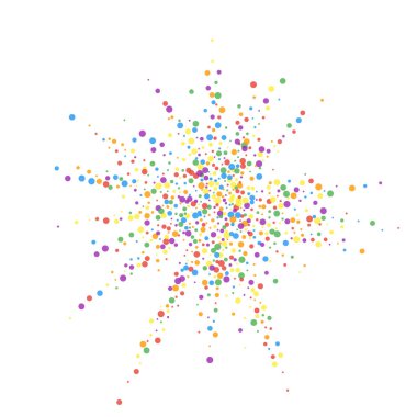 Şenlikli konfeti. Kutlama yıldızları. Neşeli bir şenlik