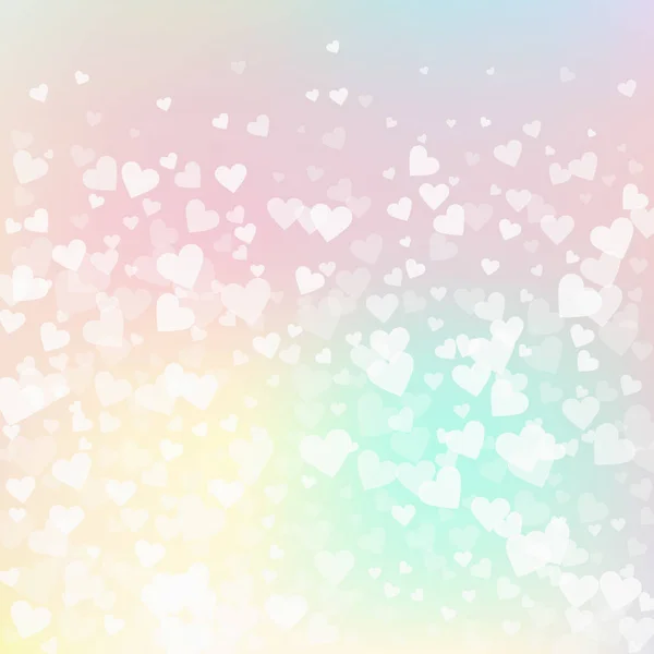 White heart love confettis. Valentine's day gradie — Stock Vector