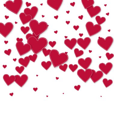 Kırmızı kalp aşk confettis. Sevgililer günü gradyan
