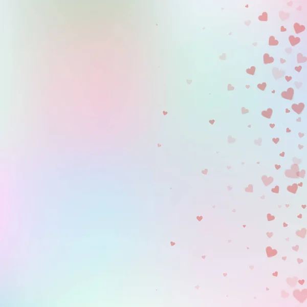 Le cœur rouge adore les confettis. Gradient de Saint-Valentin — Image vectorielle