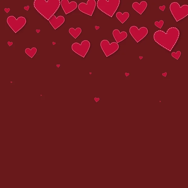 Κόκκινη καρδιά αγάπη confettis. Ημέρα του Αγίου Βαλεντίνου ντεγκραντέ — Διανυσματικό Αρχείο