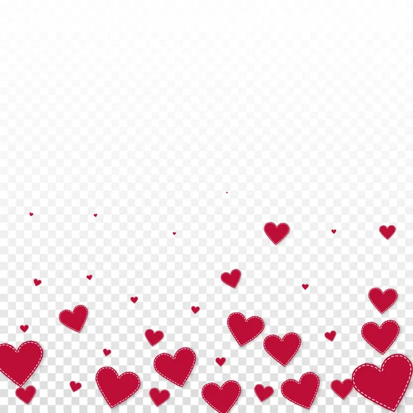 레드 심장 사랑 confettis입니다. 발렌타인의 날 그라데이션 — 스톡 벡터