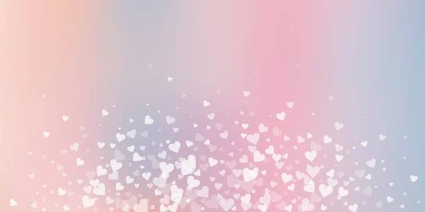 Białe serce kocha confettis. Walentynki wybuchają — Wektor stockowy