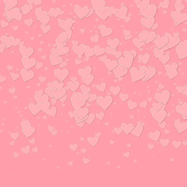 Roze hart liefde confettis. Valentijnsdag gradiënt — Stockvector
