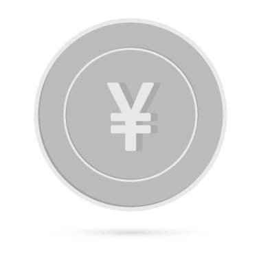 Beyaz arka planda izole edilmiş Çin Yuan parası. CN