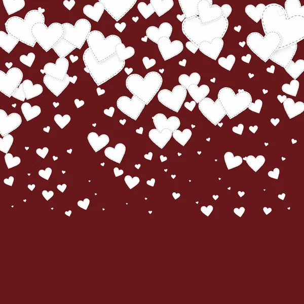 Le cœur blanc adore les confettis. Gradie de Saint-Valentin — Image vectorielle