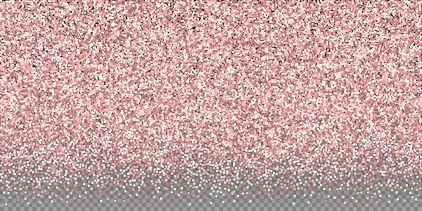 Rosa guld glitter lyx mousserande konfetti. Skatt — Stock vektor