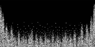 Gümüş parıltılı, ışıl ışıl, konfeti. Scattere