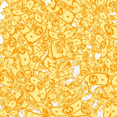 Korece notlar düşüyor. Dağınık WON faturaları translarda