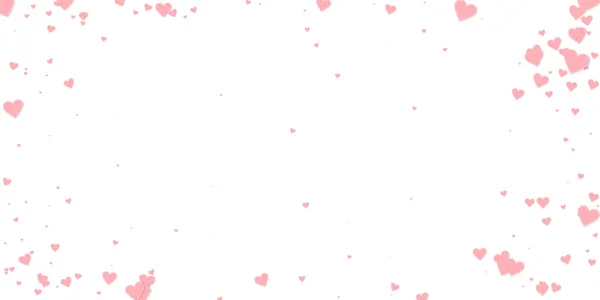 Corazón rosado amor confettis. Día de San Valentín vignett — Vector de stock