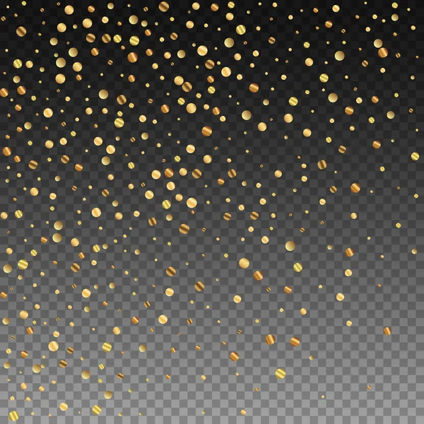 Sparse confeti de oro de lujo confeti espumoso. Sc — Vector de stock