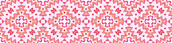 Rouleau de bordure sans couture rouge rose. Waterco géométrique — Photo