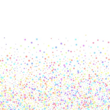 Şenlikli konfeti. Kutlama yıldızları. Renkli yıldız