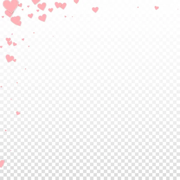 Конфетти с розовым сердцем. Уголок Дня Святого Валентина — стоковый вектор