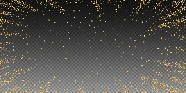 Gouden confetti luxe sprankelende confetti. Verspreid — Stockvector