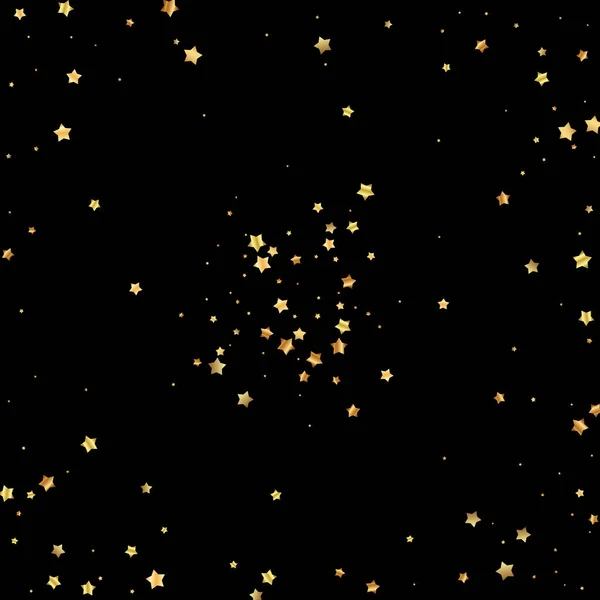 Arany csillagok véletlenszerű luxus csillogó konfetti. Skatt — Stock Vector