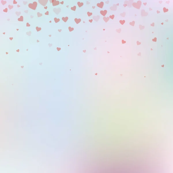 Le cœur rouge adore les confettis. Gradient de Saint-Valentin — Image vectorielle