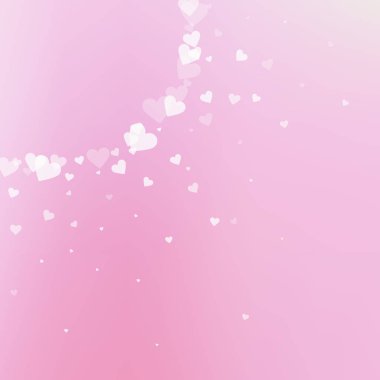 Beyaz kalp konfetileri sever. Sevgililer günü köşesi