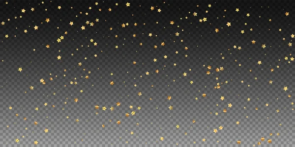 Confettis étincelants de luxe aux étoiles d'or. Scatt — Image vectorielle