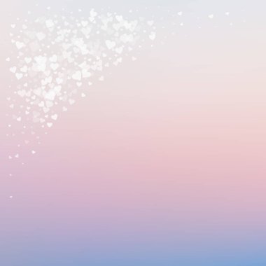 Beyaz kalp konfetileri sever. Sevgililer günü köşesi