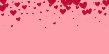 Kırmızı kalp aşk confettis. Sevgililer günü gradyan