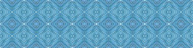 Mavi Kusursuz Sınır Parşömeni. Geometrik Suluboya 