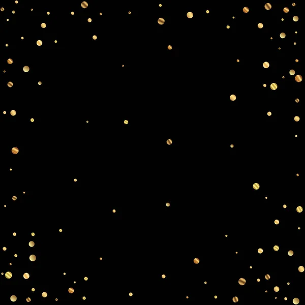 Coriandoli d'oro sparsi coriandoli scintillanti di lusso. Sc. — Vettoriale Stock