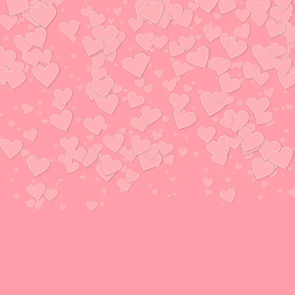 Pink heart love confettis. Valentine's day gradien — Stock Vector