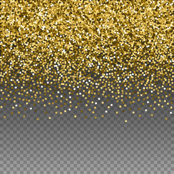 Χρυσό γκλίτερ πολυτελές αφρώδη κομφετί. Διασκορπισμένοι — Διανυσματικό Αρχείο