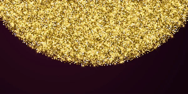 Confettis étincelants de luxe en or mousseux. Éparpillement — Image vectorielle