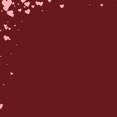 Pembe kalp aşk konfetileri. Sevgililer günü köşesi 