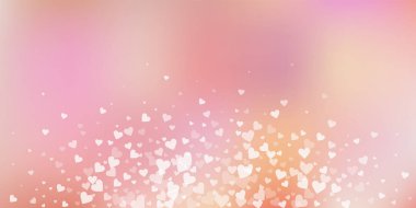 Beyaz kalp konfetileri sever. Sevgililer Günü sona eriyor.