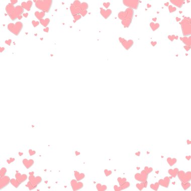 Pembe kalp aşk confettis. Sevgililer günü düşen