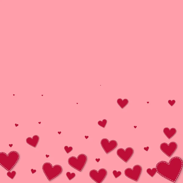 Czerwone serce miłość confettis. Gradient na Walentynki — Wektor stockowy