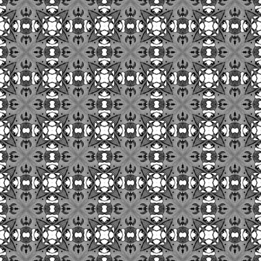 Siyah ve beyaz geometrik Dikişsiz desen. El d