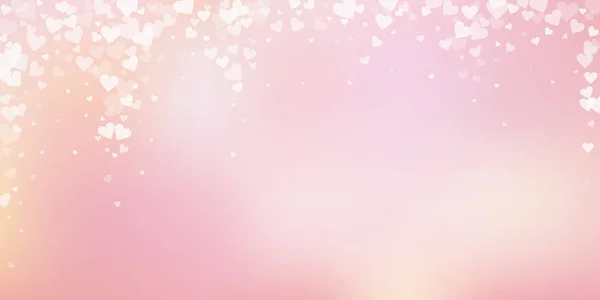 Il cuore bianco ama i confetti. Fallin di San Valentino — Vettoriale Stock