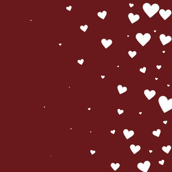 Beyaz kalp konfetileri sever. Sevgililer Günü Gradie — Stok Vektör