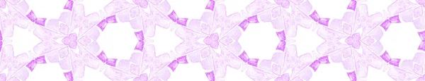 व्हायोलेट जांभळा व्हिंटेज कॅलेडोस्कोप अखंड सीमा — स्टॉक फोटो, इमेज