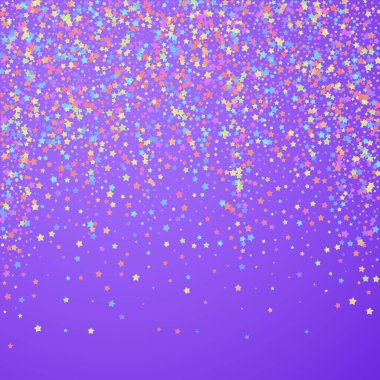Şenlikli konfeti. Kutlama yıldızları. Renkli yıldız