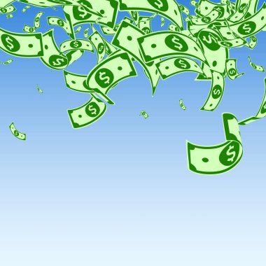 Amerikan dolarları düşüyor. Bozuk para faturaları 