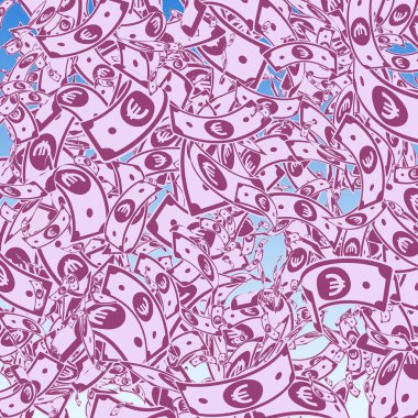 Avrupa Birliği Euro notları düşüyor. Kirli EUR faturaları