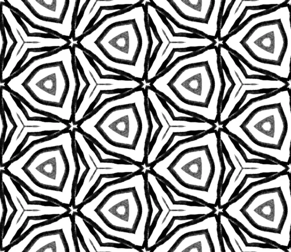 Schwarz-weißes Sommer-Nahtlos-Muster. Auslosung — Stockfoto