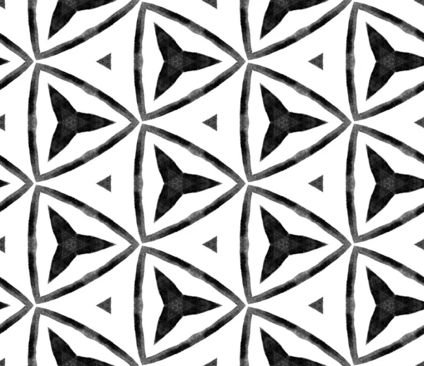 Černý a bílý kaleidoskop bezproblémový. Han — Stock fotografie