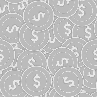 Amerikan Doları gümüş sikkeler kusursuz desen. Bol